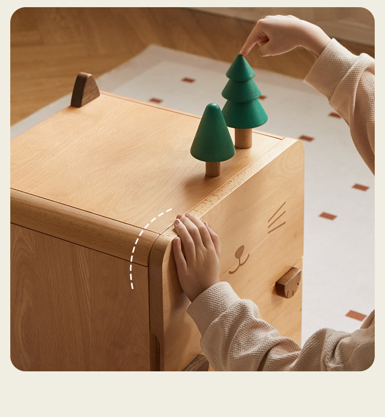 Beech Solid Wood Children's Nightstand