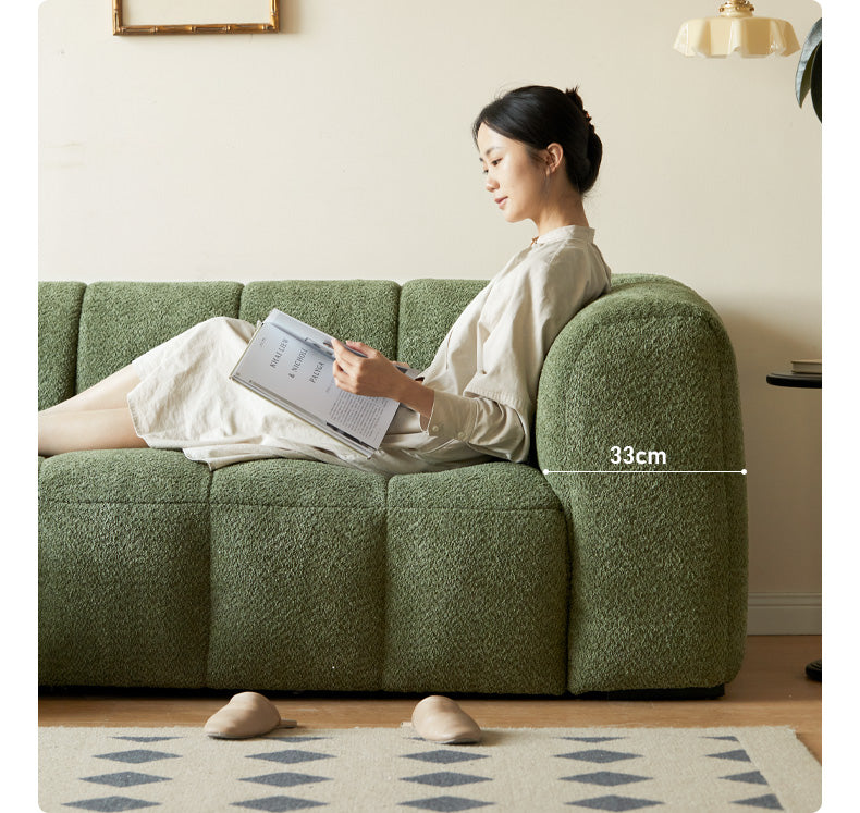 Lamb Fleece Fabric Sofa.