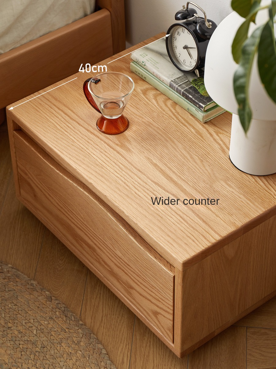 Oak Solid Wood Floor Standing Nightstand<