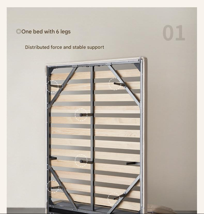 Suspension Technology Fabric Bed,Leather Bed with Light