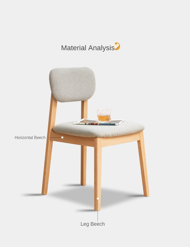 Beech Solid Wood Chair Modern 4 pcs