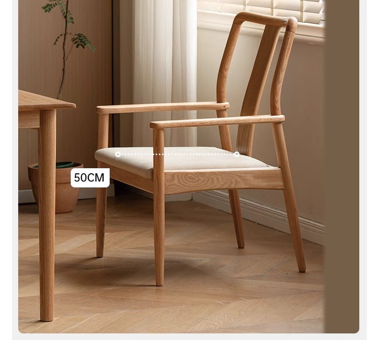 Ash, Oak Solid Wood Backrest Soft Chair