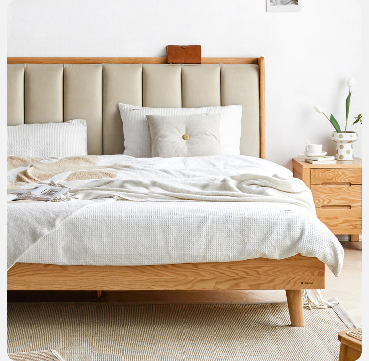 Oak, Ash Solid Wood Technology Cloth Harp Bed