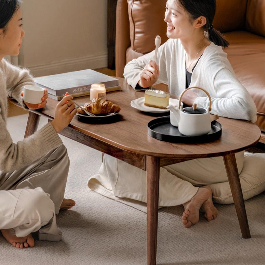 Black Walnut Solid Wood Capsule Coffee Table