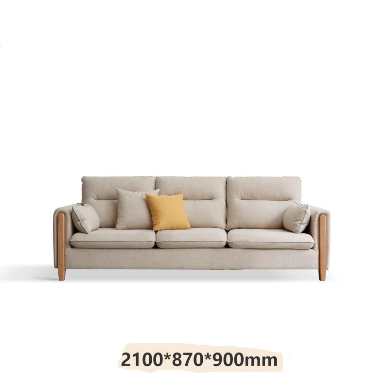 Luxury fabric sofa oak solid wood+