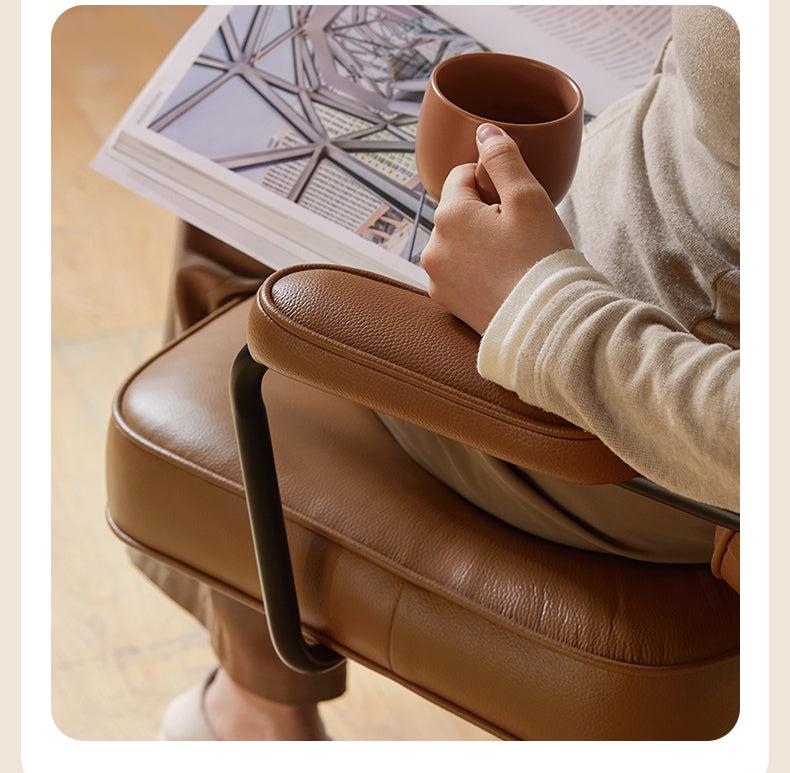 Leather Modern Liftable Armchair Office Chair