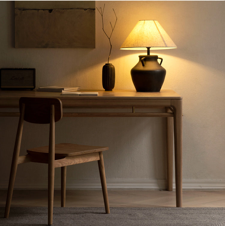 Ash Solid Wood Small-sized Modern Office Desk