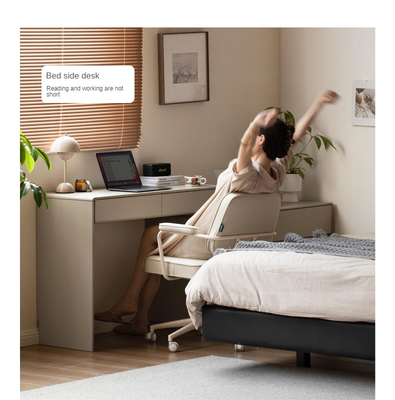 Tulipwood Solid Wood Retractable Vanity Table Light Luxurious Drawer.