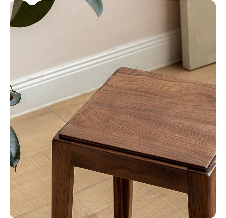 Black Walnut Solid Wood Foldable Modern Stool