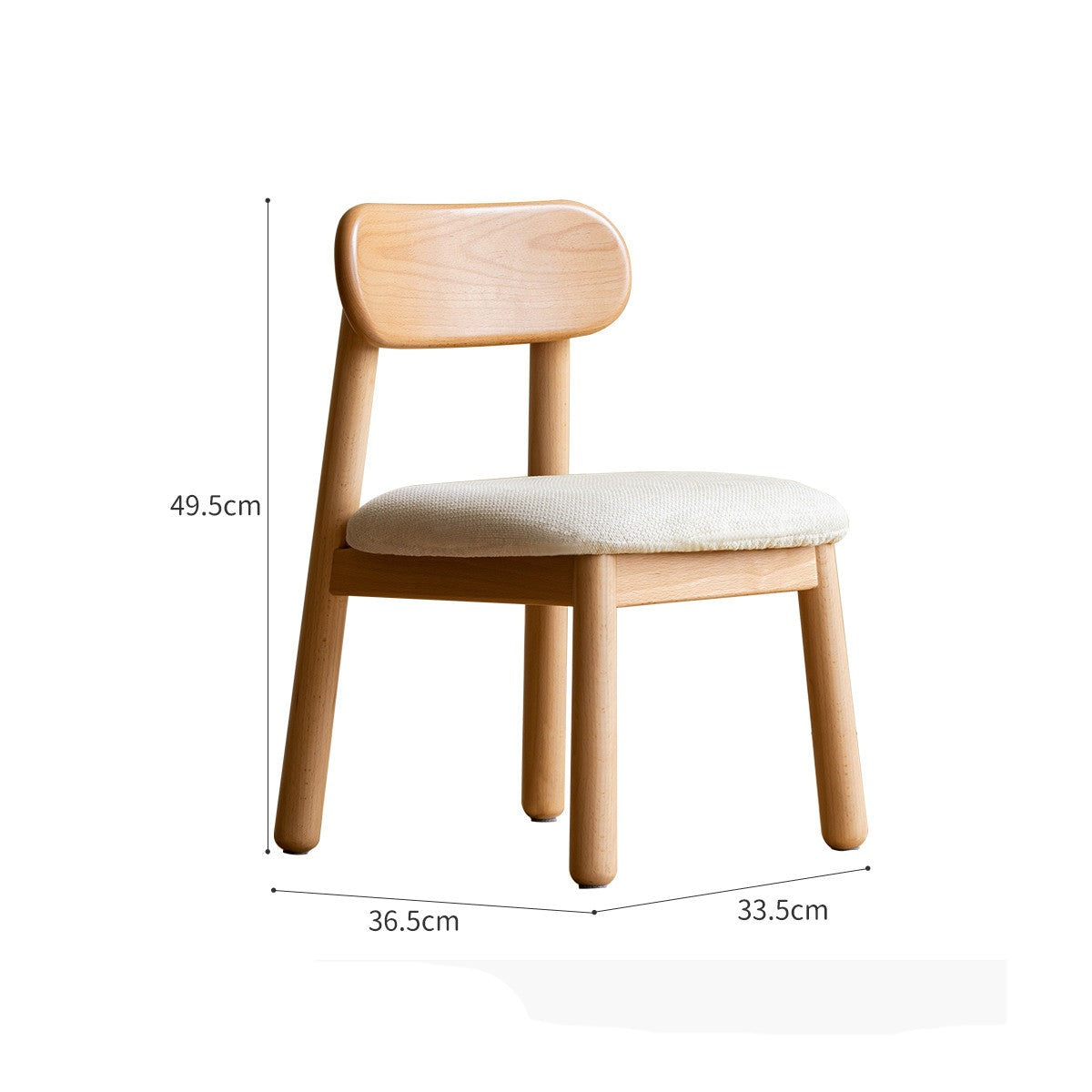 Oak, Beech Solid Wood Kids Small Chair.