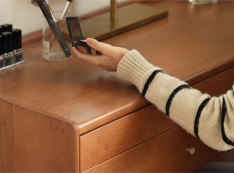 Cherry Solid Wood Small Dressing Table.