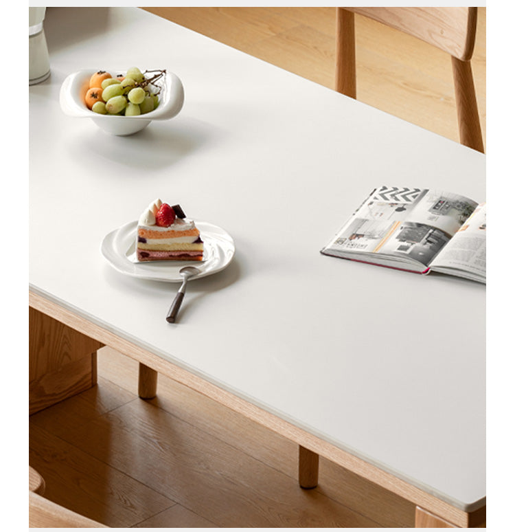 Oak Solid Wood Island + Table Integrated Retractable Rock Board