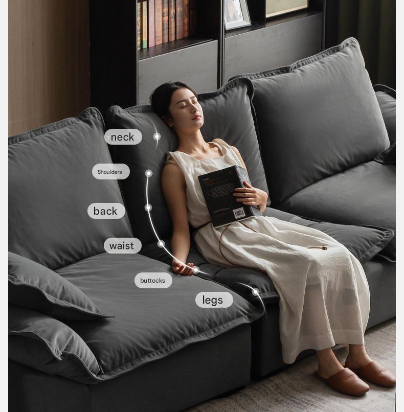 Fabric Coastal-style scratch-resistant sofa