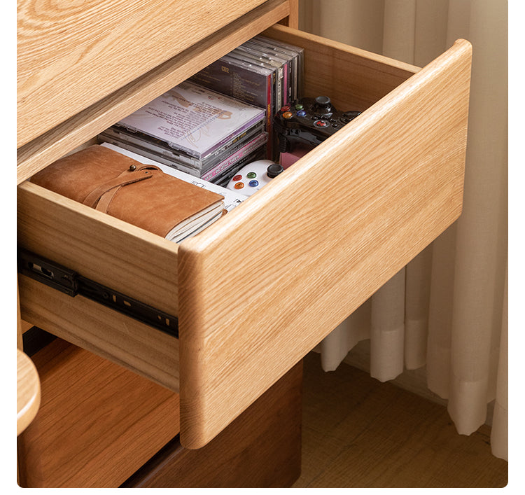 Black Walnut, Cherry, Oak Solid Wood Free Combination Storage Nightstand