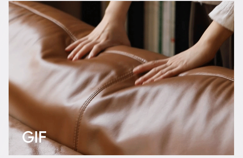 Leather Italian Minimalist Sofa.
