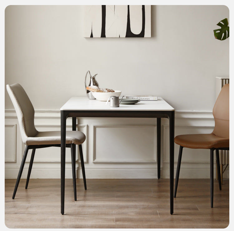 Metal Rock Plate Slate Italian Light Luxury Dining Table