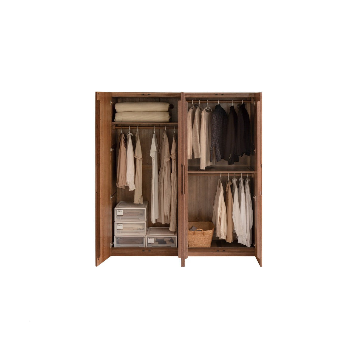 Oak Solid Wood Modern Wardrobe.