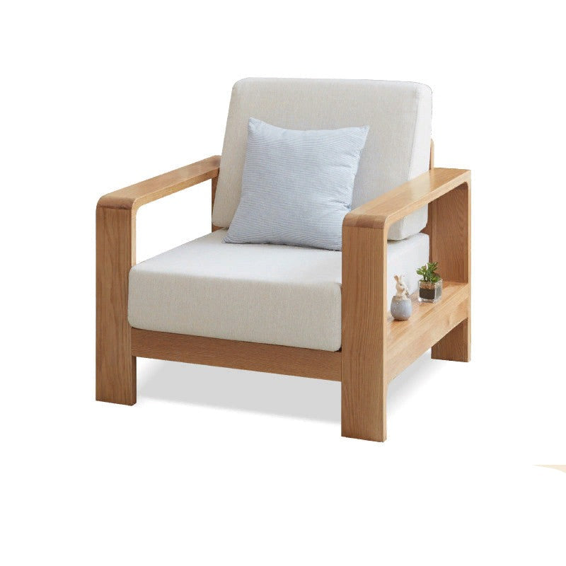 Oak, Poplar, Rubberwood, Beech Solid Wood Modern Fabric Sofa.