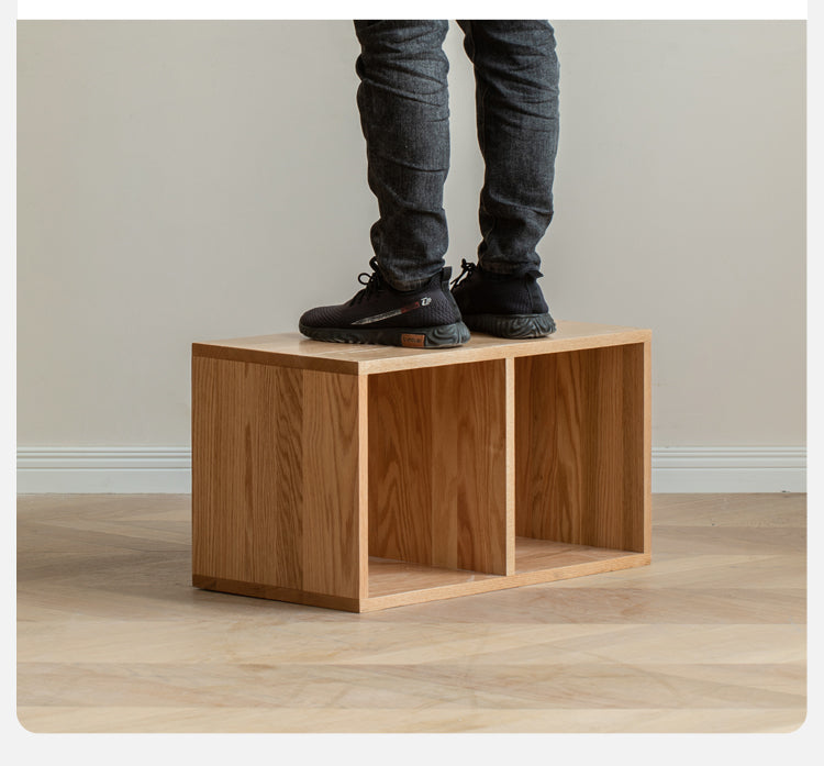 Oak, Ash Solid Wood TV Cabinet Modern Free Combination Storage Bookcases
