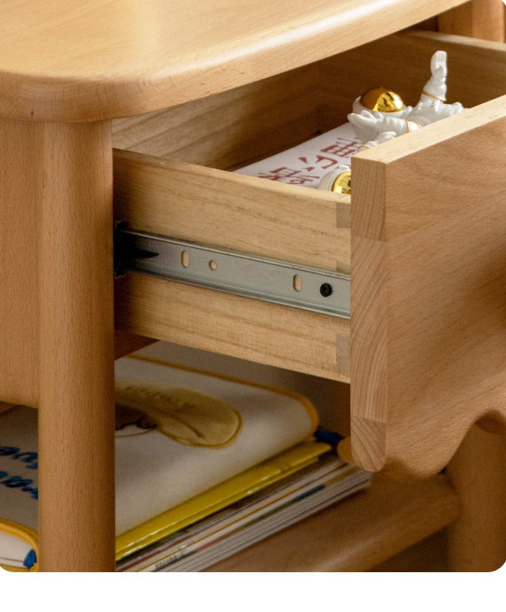 Beech, Oak Solid Wood Nightstand