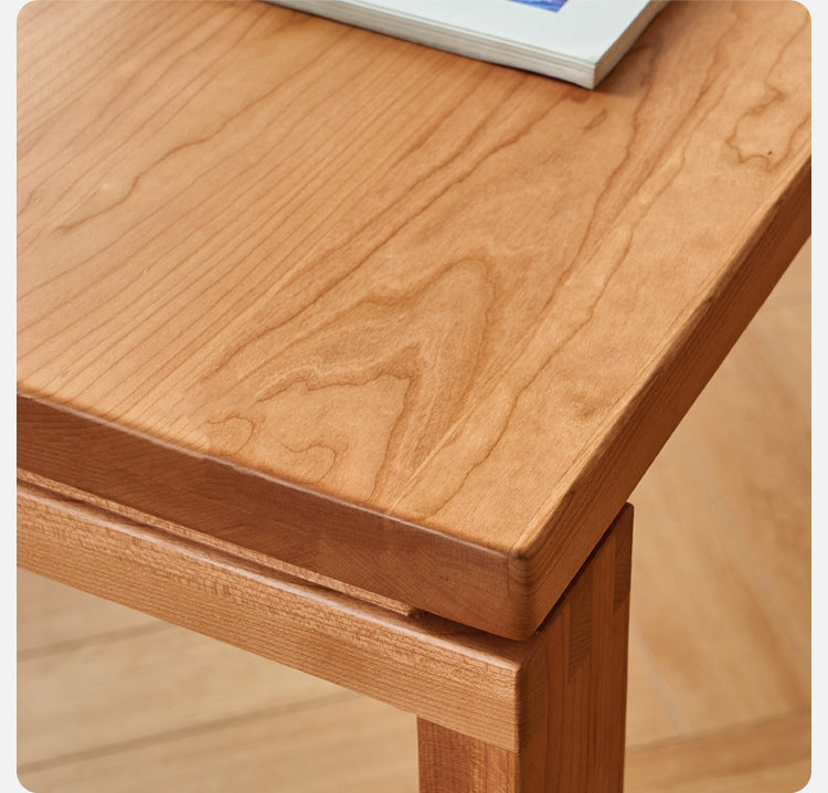 Cherry Wood Dining Table Island Table Integrated Large Board