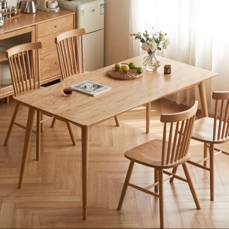 Oak Solid Wood Rectangular Nordic Dining table