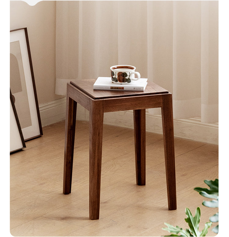 Black Walnut, Oak Solid Wood Foldable Modern Stool