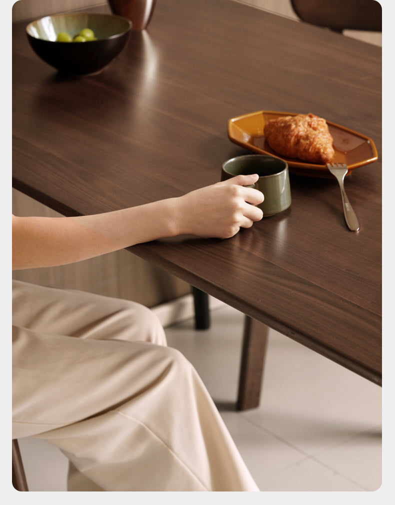 Black Walnut Solid Wood Italian Light Luxury Dining Table