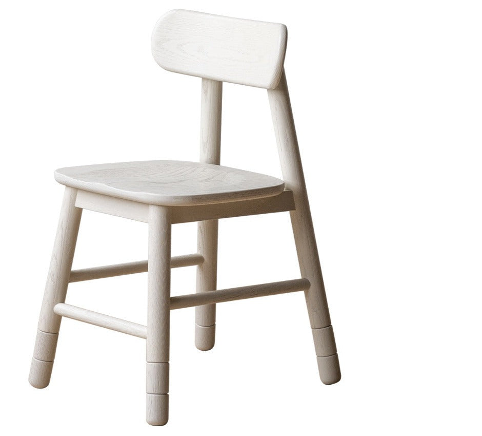 Adjustable 3 heights oak solid wood children's chair"