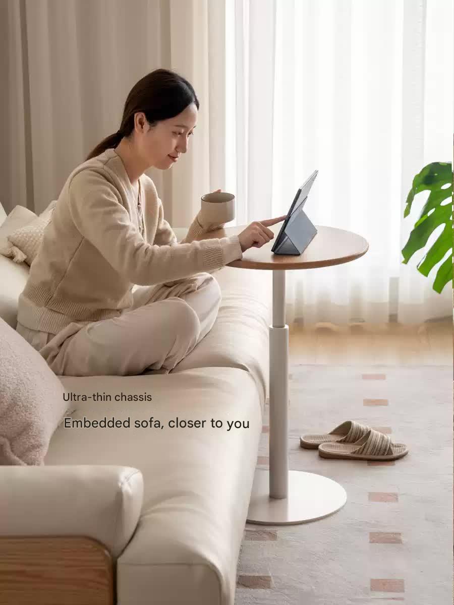 Oak, Black Walnut, Beech Solid Wood Lifting Side Table