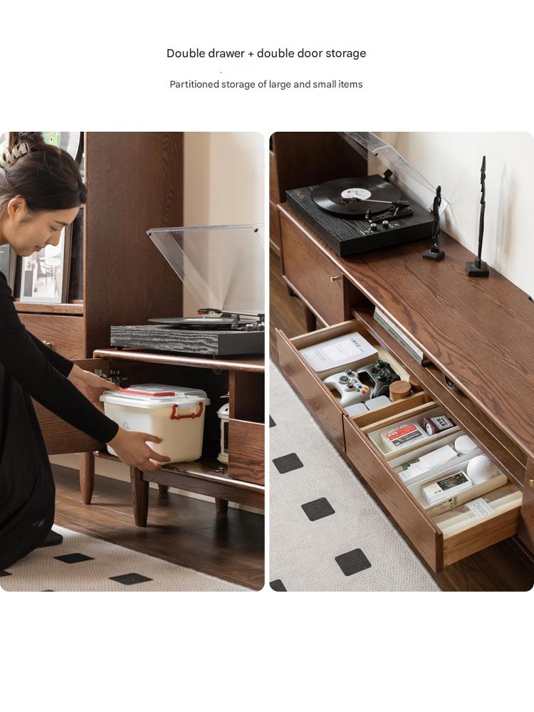 Oak Solid Wood Nordic Modern TV Stand