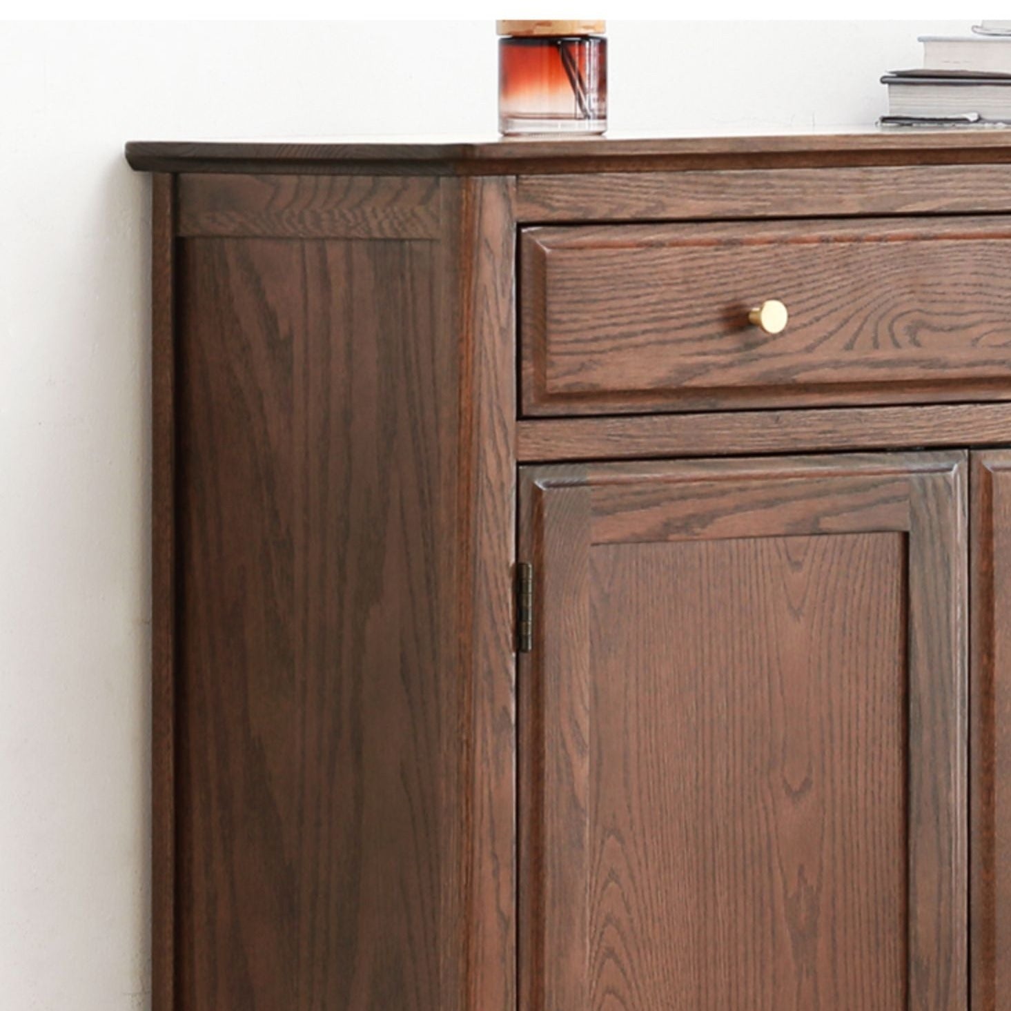 Oak Solid Wood American Style Shoe Cabinet