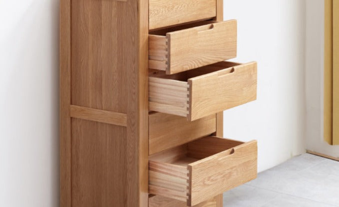 Oak solid wood chest of drawers"+