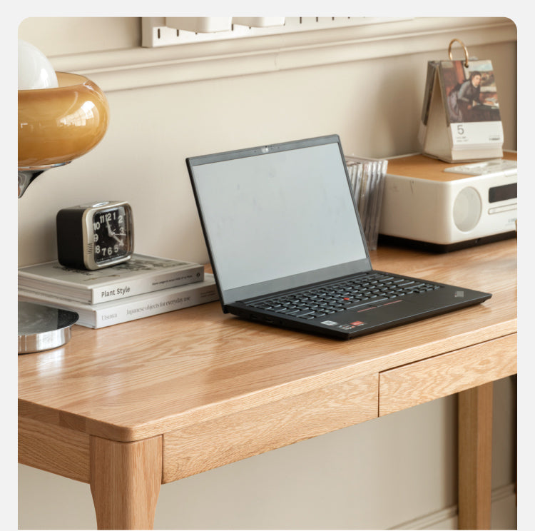 Oak Solid Wood Office Nordic Desk