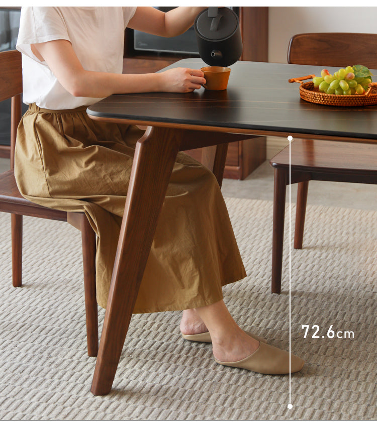 Black Walnut Solid Wood Slate North American Dining Table