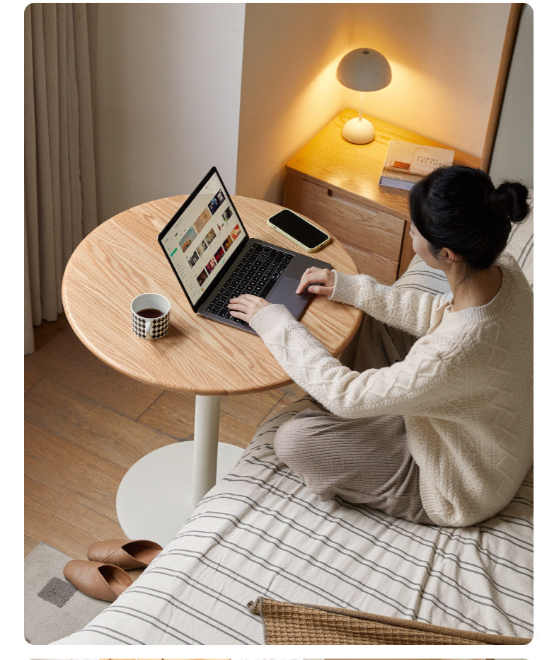 Oak Solid Wood Lifting Side Table