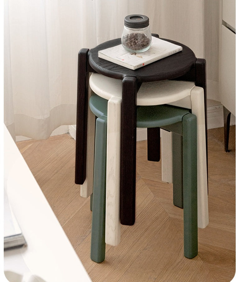 Oak Solid Wood Stacking Stool