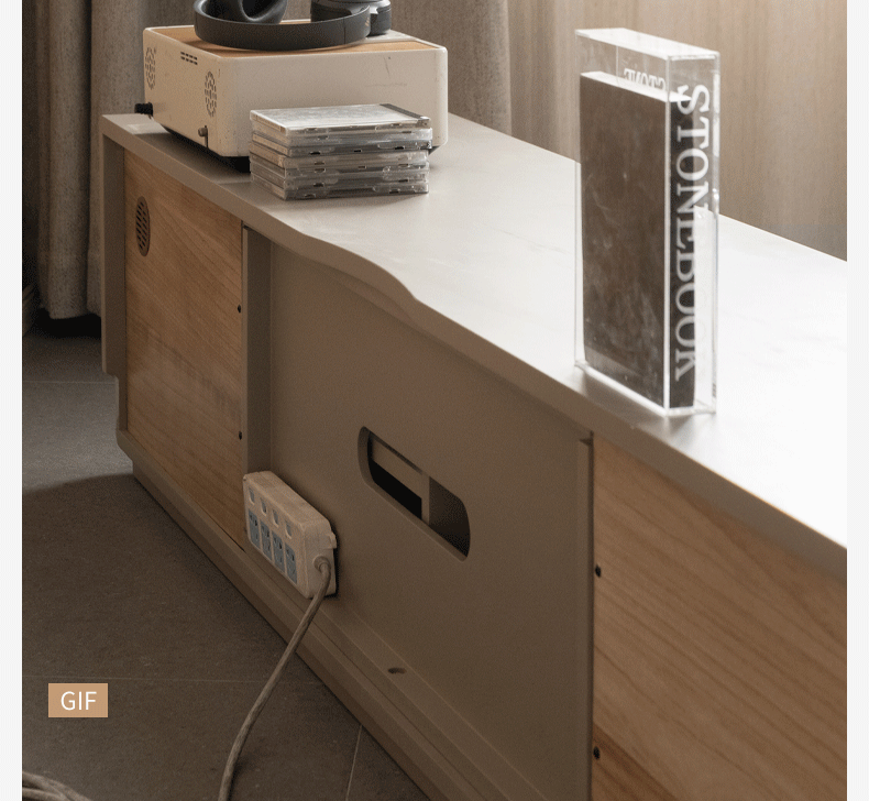 Tulipwood Solid Wood Modern Minimalist Floor Standing TV Stand