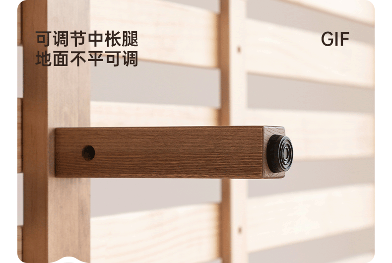 Rubber wood, Oak Solid Wood Bed Technology Fabric