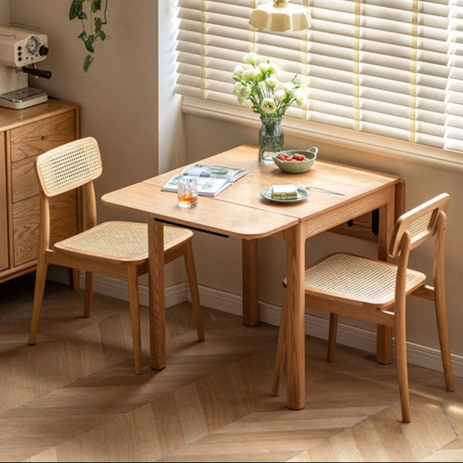 Oak Solid Wood Folding Dining Table