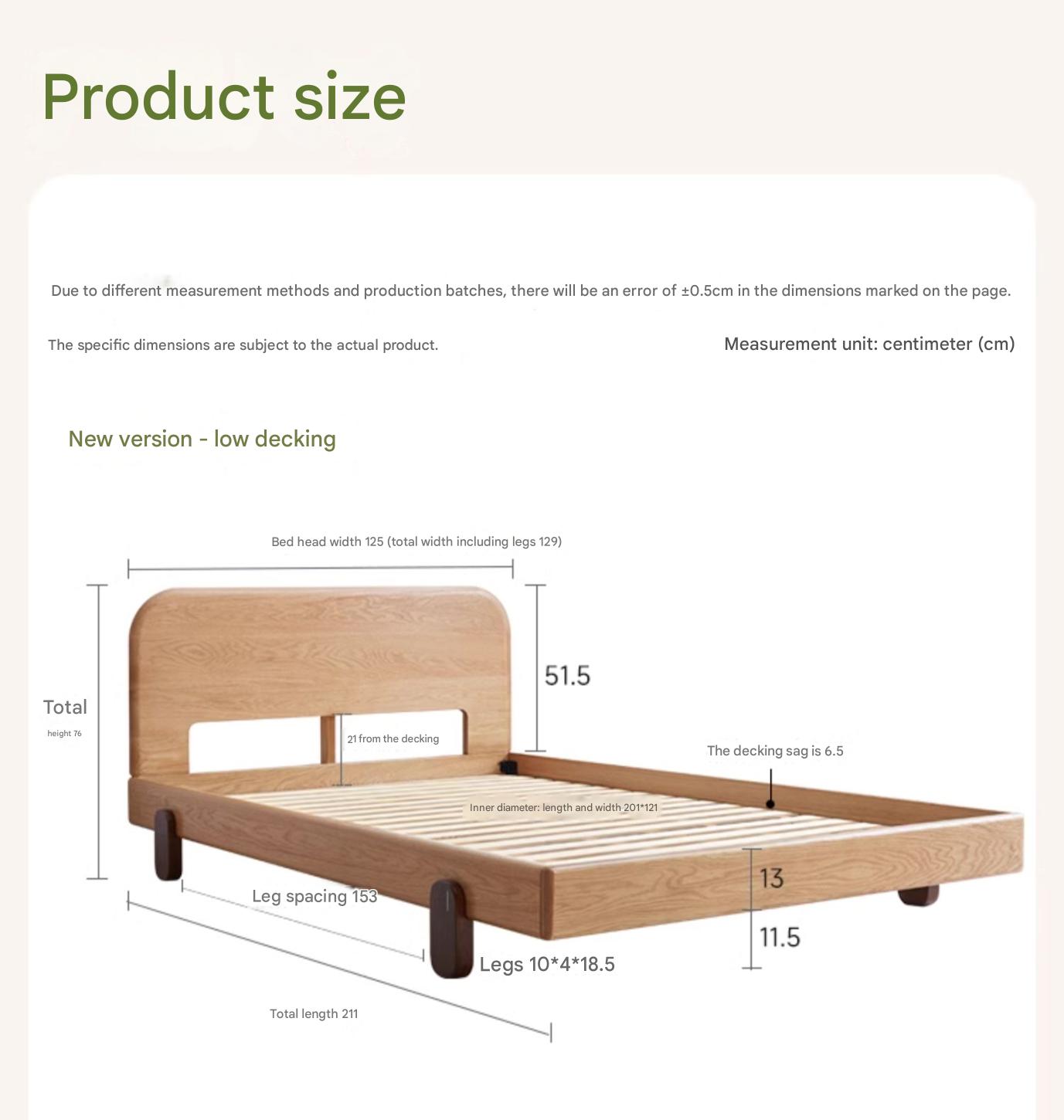 Oak solid wood children's bed<