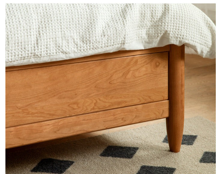 Cherry Wood, Black Walnut Solid Wood Box Bed