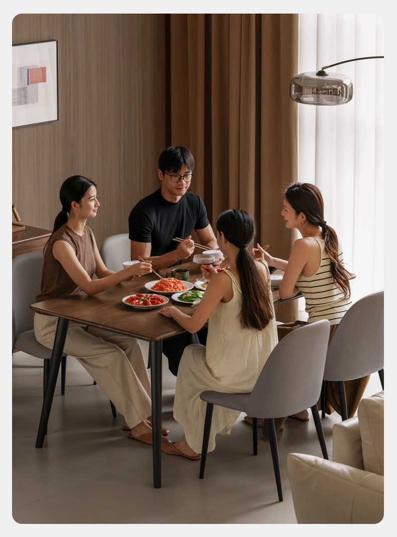 Black Walnut Solid Wood Italian Light Luxury Dining Table