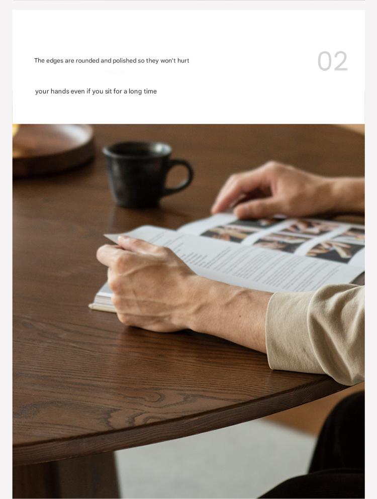 Ash, Black Walnut Solid Wood Modern Large Dining Table