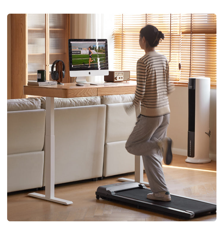 Oak Solid Wood Elevating Electric Multifunctional Standing Desk