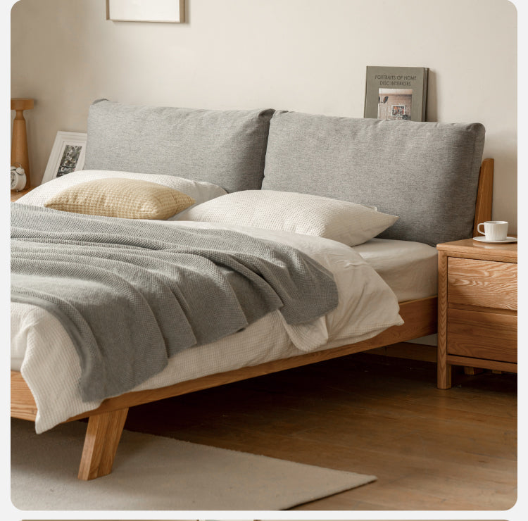 Oak Solid Wood Soft Bed