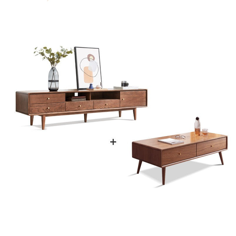 Oak solid wood TV stand"