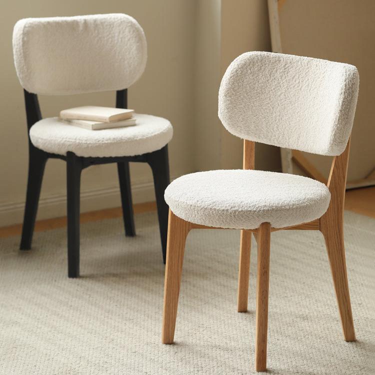 Oak Solid Wood Modern Velvet Soft Makeup Stool