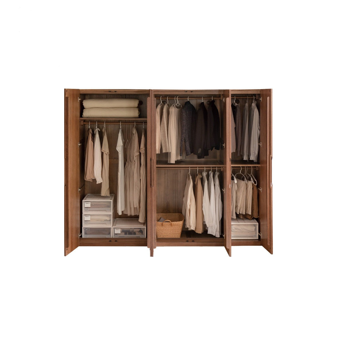 Oak Solid Wood Modern Wardrobe.