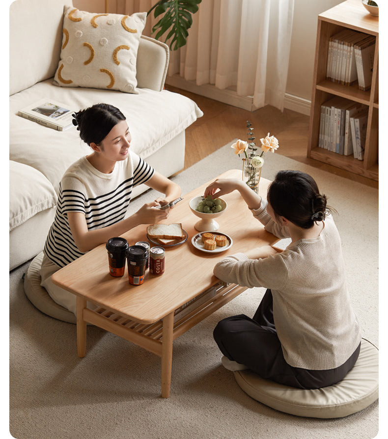 European Beech Solid Wood Modern Coffee Table